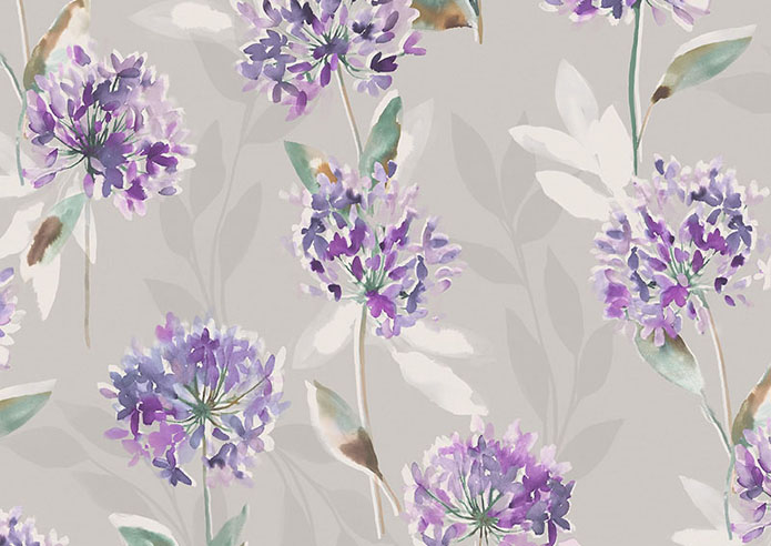 Floral (Blackout), Lilac - Twist&Fit Roller Blind - Image 6